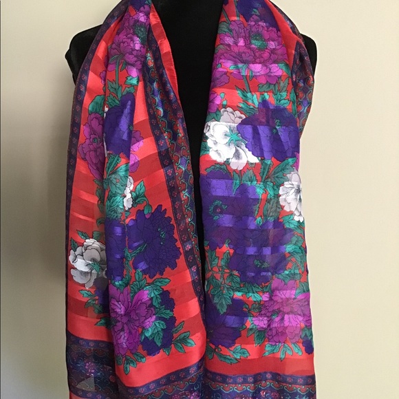 Floral Scarf Wrap Scarve - Picture 2 of 2